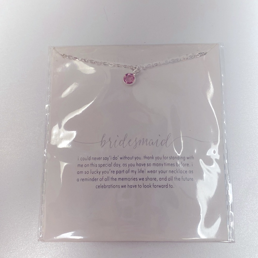Gold/Pink Bridesmaids Necklaces